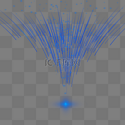光效粒子合成图片_数字光纤光线光效蓝色科技光效