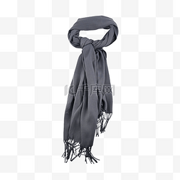 灰色毛纺围巾