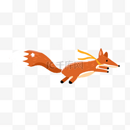 带围巾的狐狸图片_动物狐狸