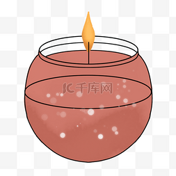 球蜡烛红色火焰图片绘画创意