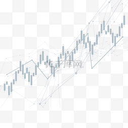 商务灰色图片_股票k线图上升趋势商业灰色蜡烛