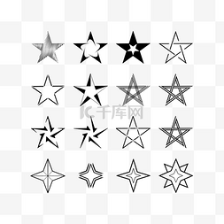 形状星星图片_星星几何形状图形图标套图