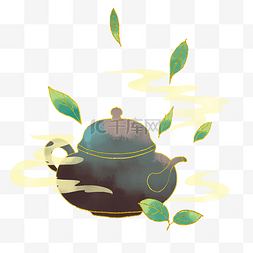 茶壶图片_国风茶壶泡茶