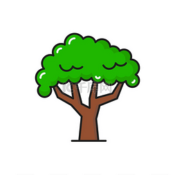 绿树的图标图片_森林自然或花园公园植物景观设计