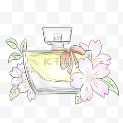 dior花漾香水图片_简约唯美风格香水与花朵