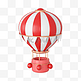 C4D3D立体交通工具热气球
