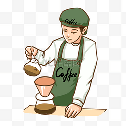 coffee字图片_饮品制作咖啡coffe倒咖啡店员