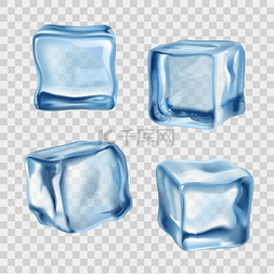 冰的多维数据集蓝色透明