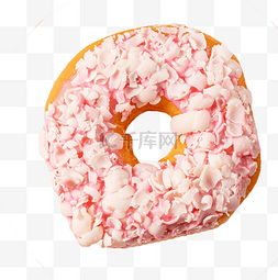 粉色甜甜圈图片_粉色甜甜圈食物