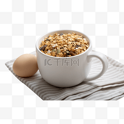 健康饮食早餐燕麦鸡蛋
