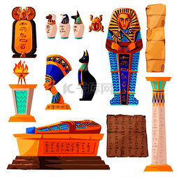 古埃及矢量卡通集。