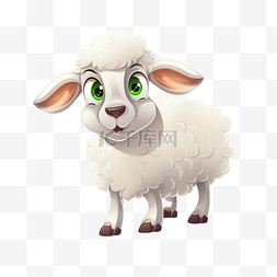卡通可爱元素动物免抠绵羊