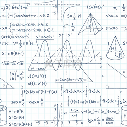 矢量背景学校图片_无缝模式数学公式精确的学校方程