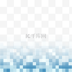 科技小元素图片_商务科技渐变小方块底纹装饰蓝色
