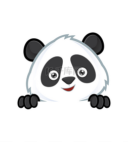 卡通的熊猫图片_熊猫控股和一个空白的招牌回头看