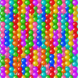 无缝图案色彩鲜艳的气球矢量插图