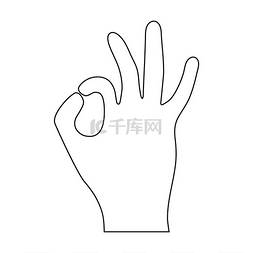 优秀的手势图片_该标志完美地显示了手形图标。