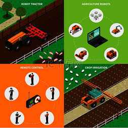android小图片_农业机器人现代技术等距 2x2 设计