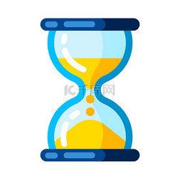 时钟2017图片_沙漏时钟的插图。