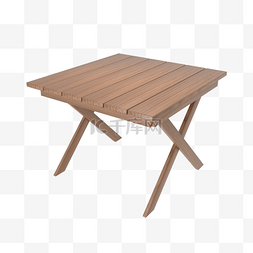 木头桌子板免扣图片_3D立体简易桌子