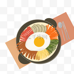 石锅拌饭韩国美食插图