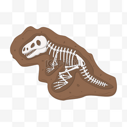 低头恐龙图片_卡通恐龙剪贴画霸王龙化石剪贴画