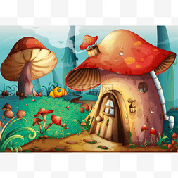 蘑菇房子图片_蘑菇房子