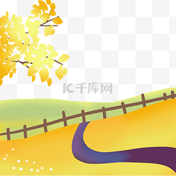 秋天秋分节气银杏树