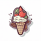 一个冰淇淋白色背景插图