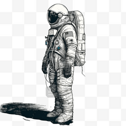 宇航员卡通插画图片_卡通人物太空宇航员