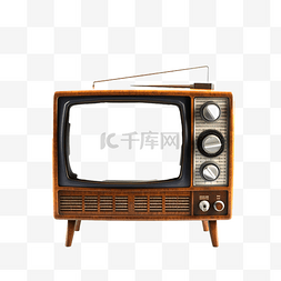 老式电视机图片_卡通手绘老式电视机