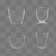 3D立体C4D透明咖啡杯玻璃杯套图