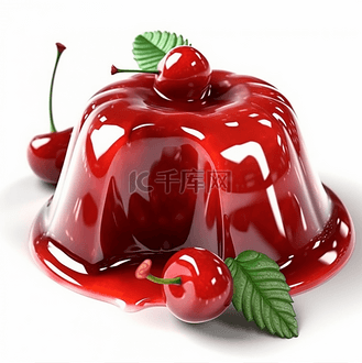 一个美味的樱桃布丁