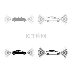 安全图像图片_汽车无线电信号传感器智能技术自
