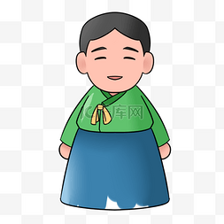 感恩孝顺图片_韩国父母节胖胖的绿衣卡通画像