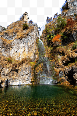 秋季旅游瀑布山区