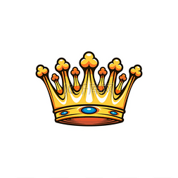 勋章元素图片_带珠宝的皇家国王金冠矢量国王或