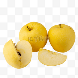 新鲜水果补充营养黄苹果