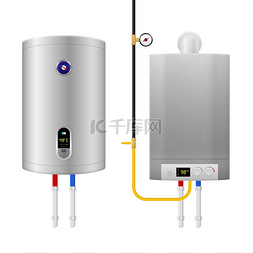 插图组合图片_具有两个隔离和不同设备和管道的