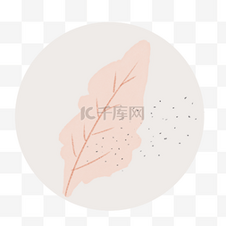 元素可爱线条图片_粉色抽象树叶卡通instagram图标
