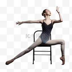 舞蹈一个人在椅子上示范动作