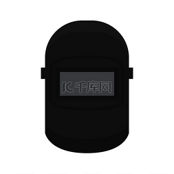 微型焊机图片_焊接头盔平面矢量图标隔离在白色