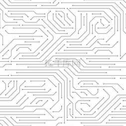 电路板无缝高科技电子系统图案数