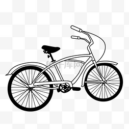 流行休闲活动自行车剪贴画黑白