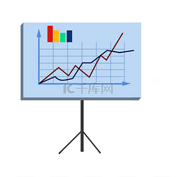 表现更好图片_白色背景上孤立的高位商业图表生