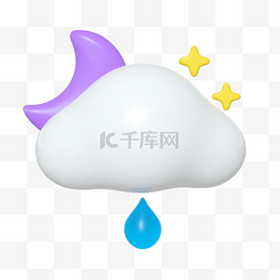 天气图标icon图片_c4d天气图标多转下雨