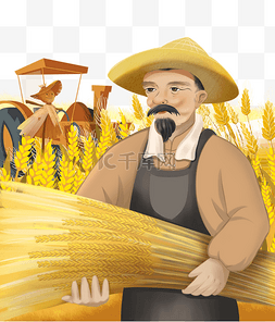 国际消除贫困日秋收丰收小麦农民