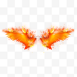 火焰翅膀图片_火焰光效抽象燃烧翅膀