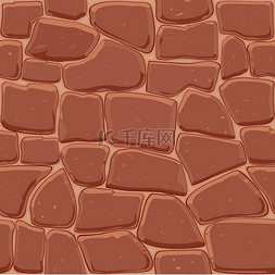 墙砖背景图片_用于墙纸或表面设计的棕色石头无