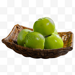 绿苹果png图片_青苹果绿苹果篮子